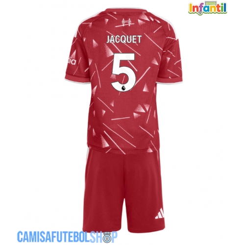 Camisa de time de futebol Liverpool Jeremy Jacquet #5 Replicas 1º Equipamento Infantil 2026-27 Manga Curta (+ Calças curtas)